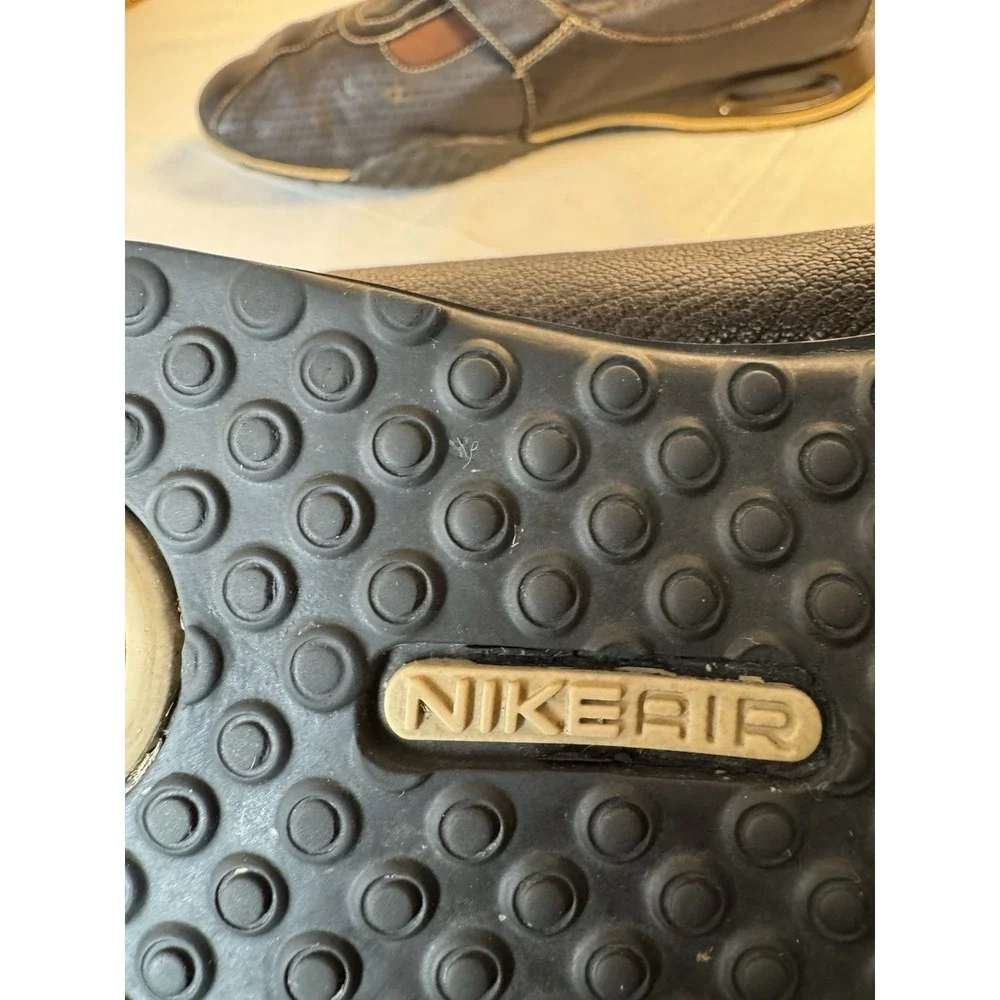 Cole Hann & Nike Collab Leather Loafers Shoes Brown Perforated Strap Size 10M